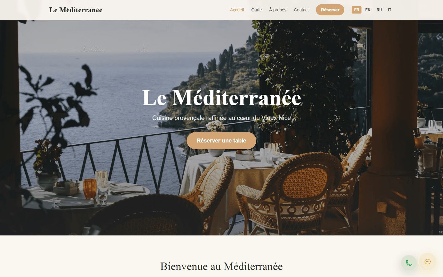 RestoBrain — Le Méditerranée demo